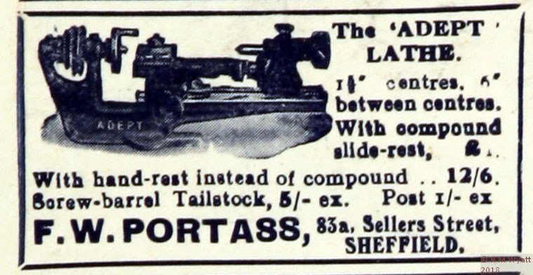 A 1932 Advert for the Adept Lathe A 1932 Advert for the Adept Lathe