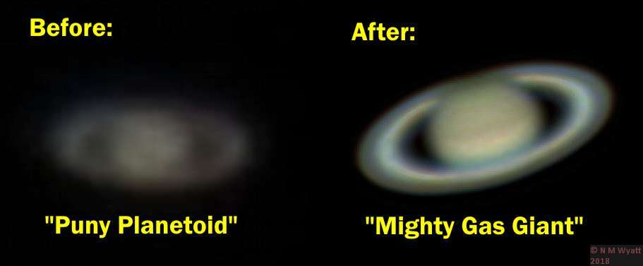 Puny Planetoid, Mighty Gas Giant Puny Planetoid, Mighty Gas Giant