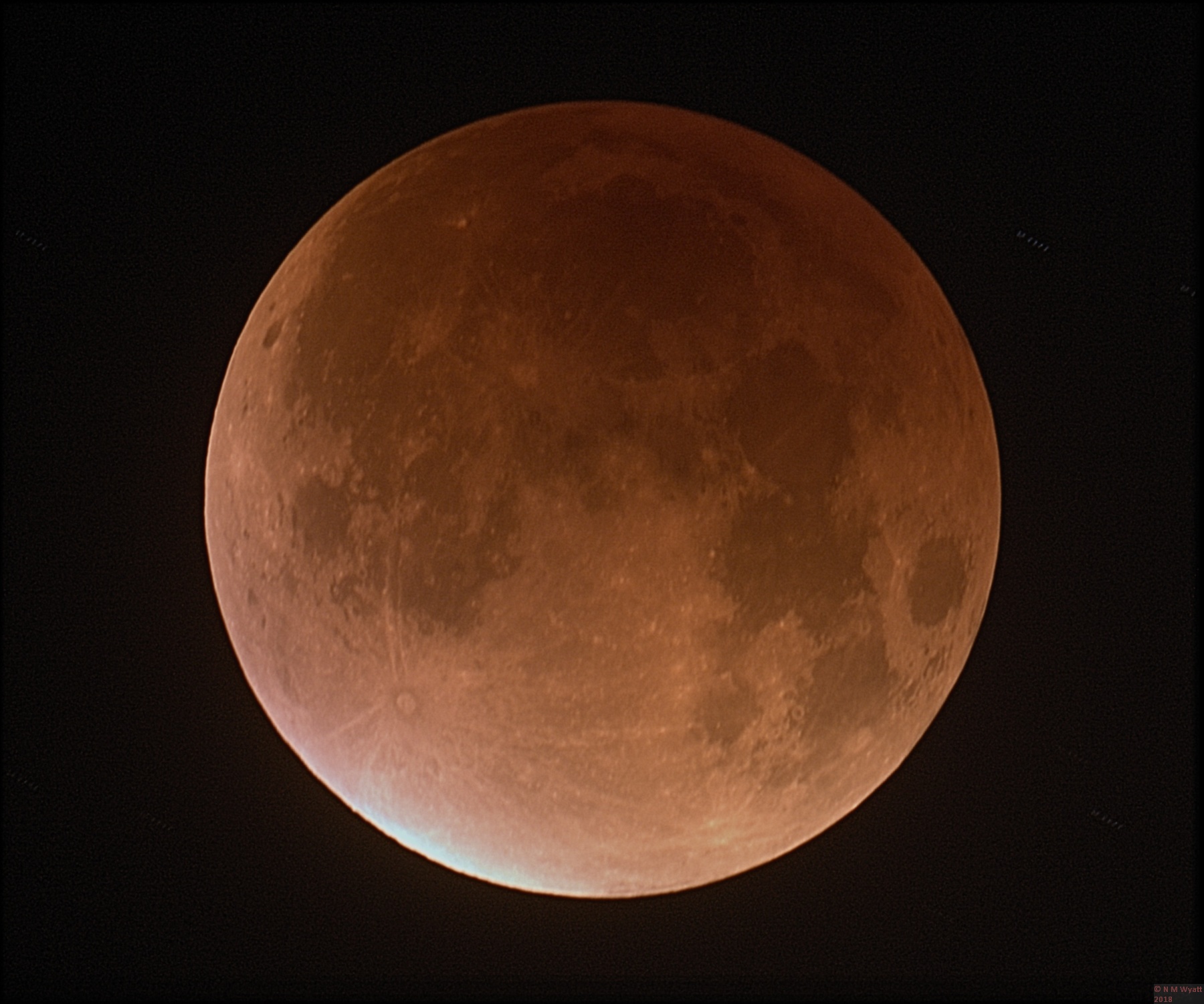 Total eclipse of the moon