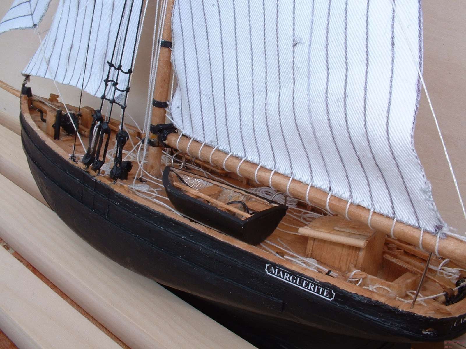 Close up of Pilot Cutter Model