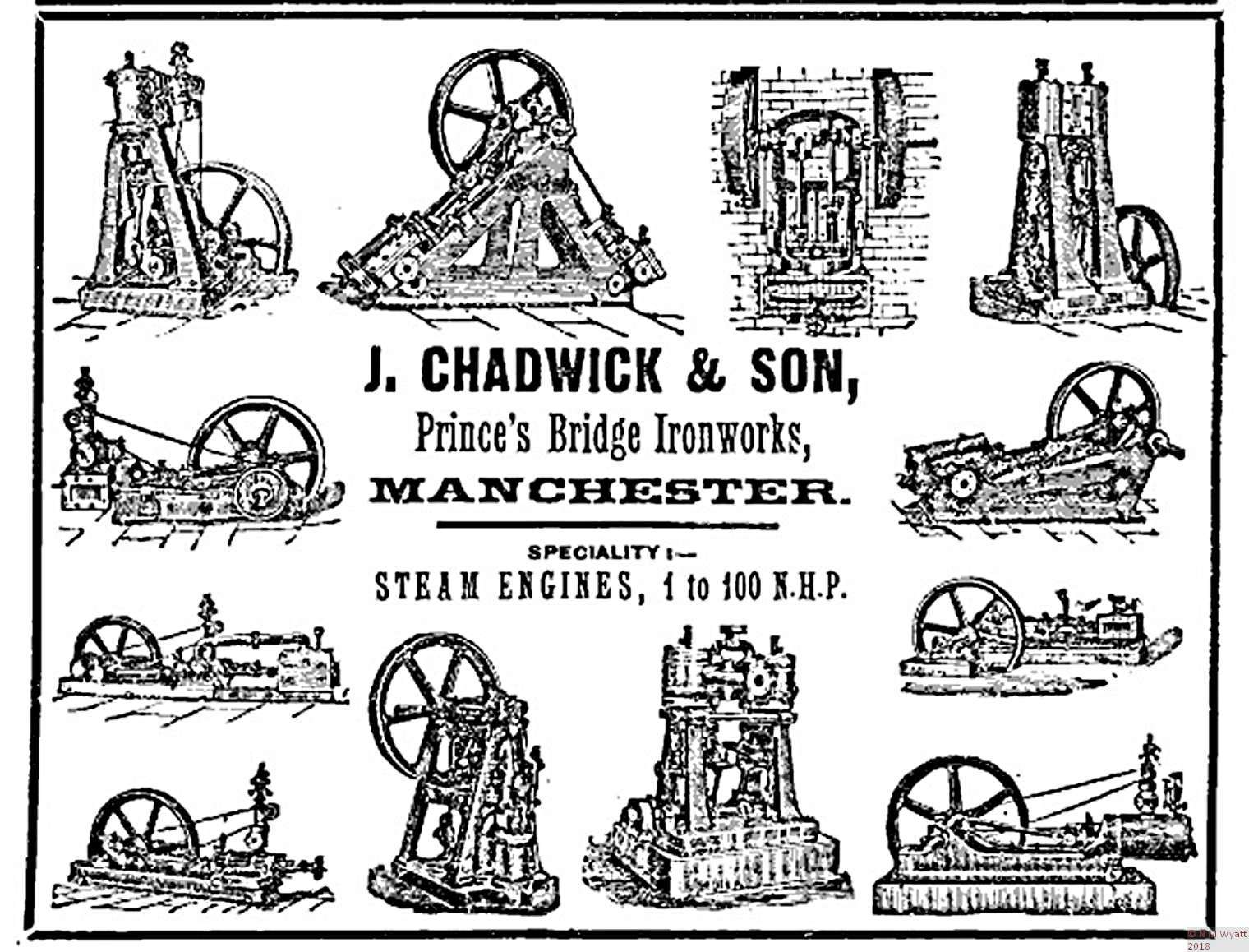 Chadwick Engines A victorian advertisement for John Chadwick engines, probably more recent than Nordern